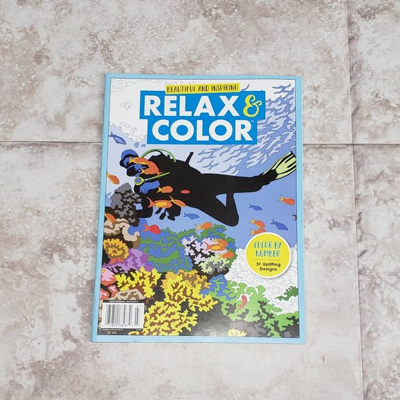 Adult Color By Number Coloring Book Relax & Color Centennial Media 31 Designs - Picture 1 of 12